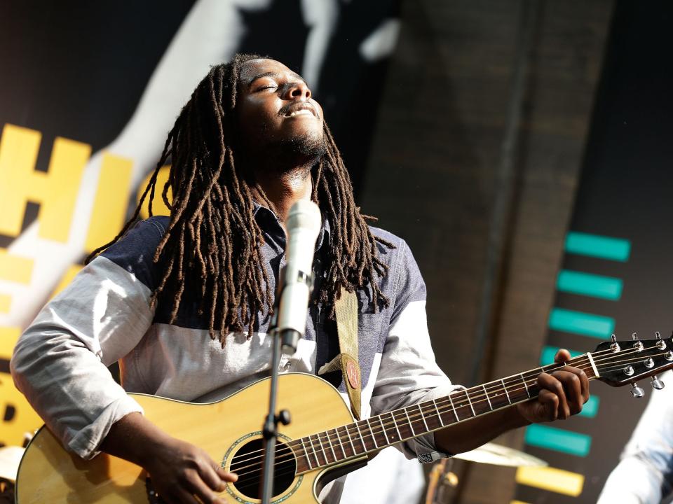 Daniel Bambaata Marley performs at House of Marley booth during the International Consumer Electronics Show on January 6, 2015 in Las Vegas, Nevada.