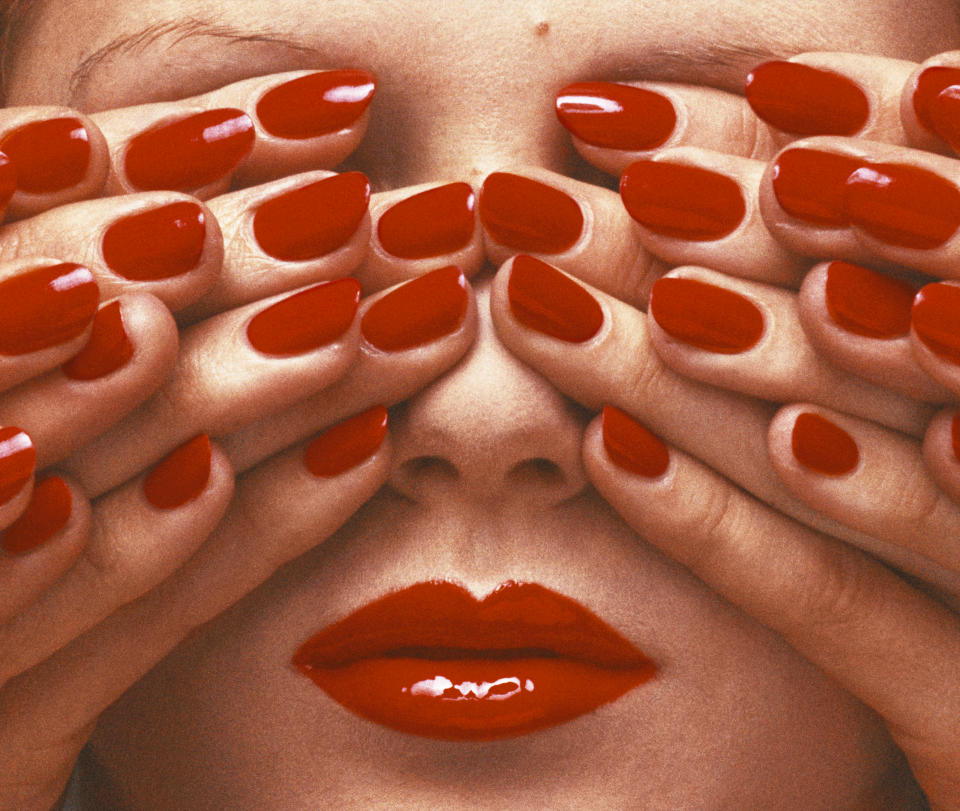 A photograph by Guy Bourdin for Vogue Paris, May 1970.