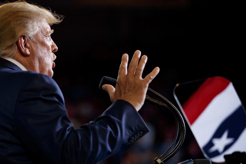 President Donald Trump at a campaign rally in Greenville, N.C., on July 17, 2019.