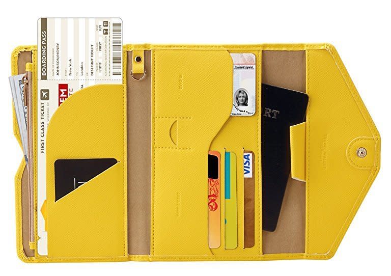 If you know a "Type-A" traveler, they'll appreciate how meticulously organized this travel wallet is, with room for a passport, cards, boarding passes, cash, coins and even a phone. <strong><a href="https://www.amazon.com/gp/product/B07K2PX4WC/" target="_blank" rel="noopener noreferrer">Get it here</a></strong>.