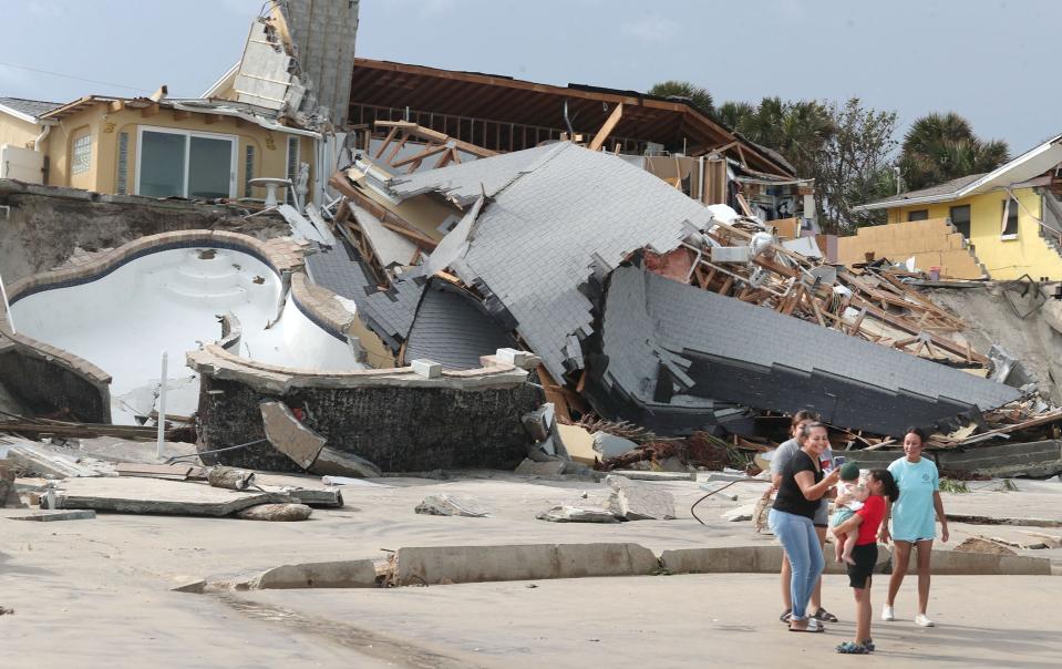 Checking out the Hurricane Nicole damaged homes, Friday November 11, 2022 in Wilbur-by-the-Sea.