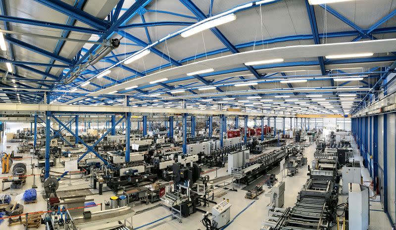 General view of a factory floor of roll-forming machine maker Gasparini, in Mirano