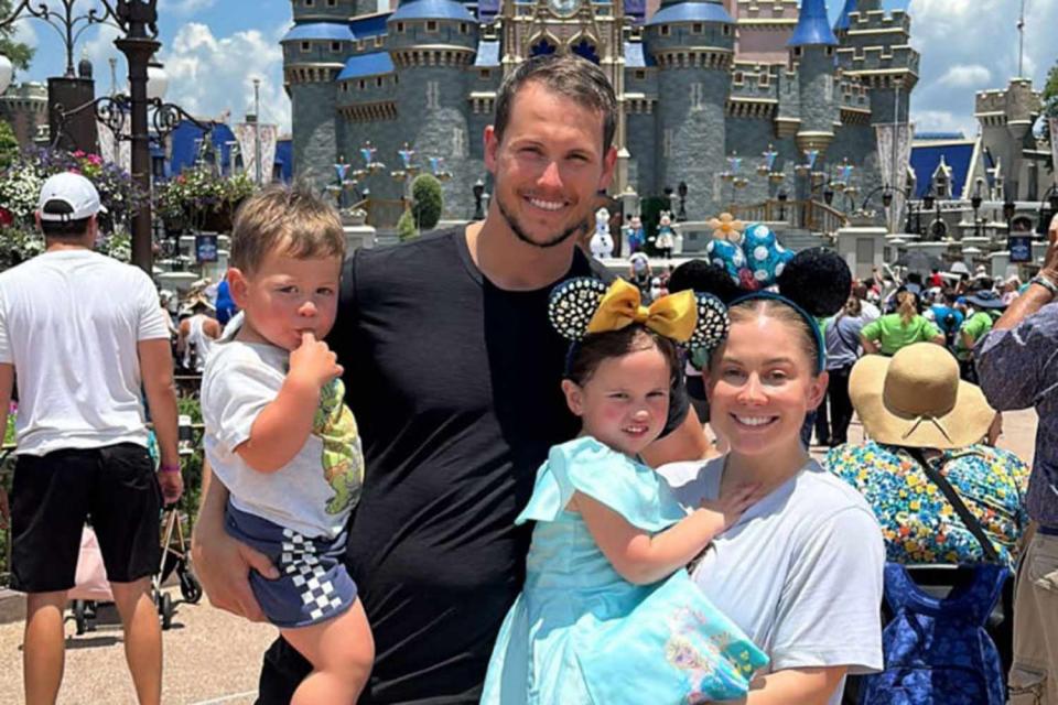 Shawn Johnson East/instagram Shawn Johnson East and husband Andrew East with son Jett and daughter Drew