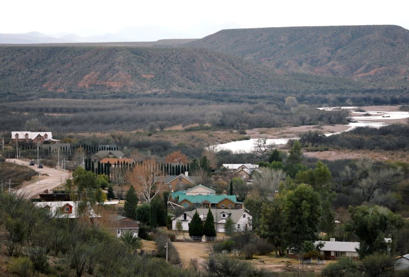 Vista panorámica de la comunidad mormona de La Mora en Sonora, México.