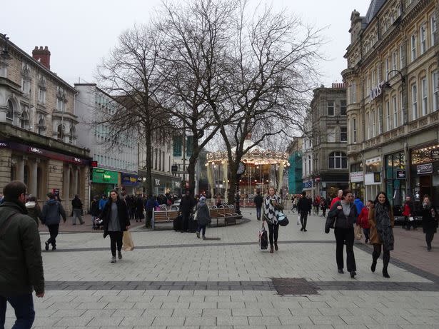 The incident happened on Queen Street in Cardiff