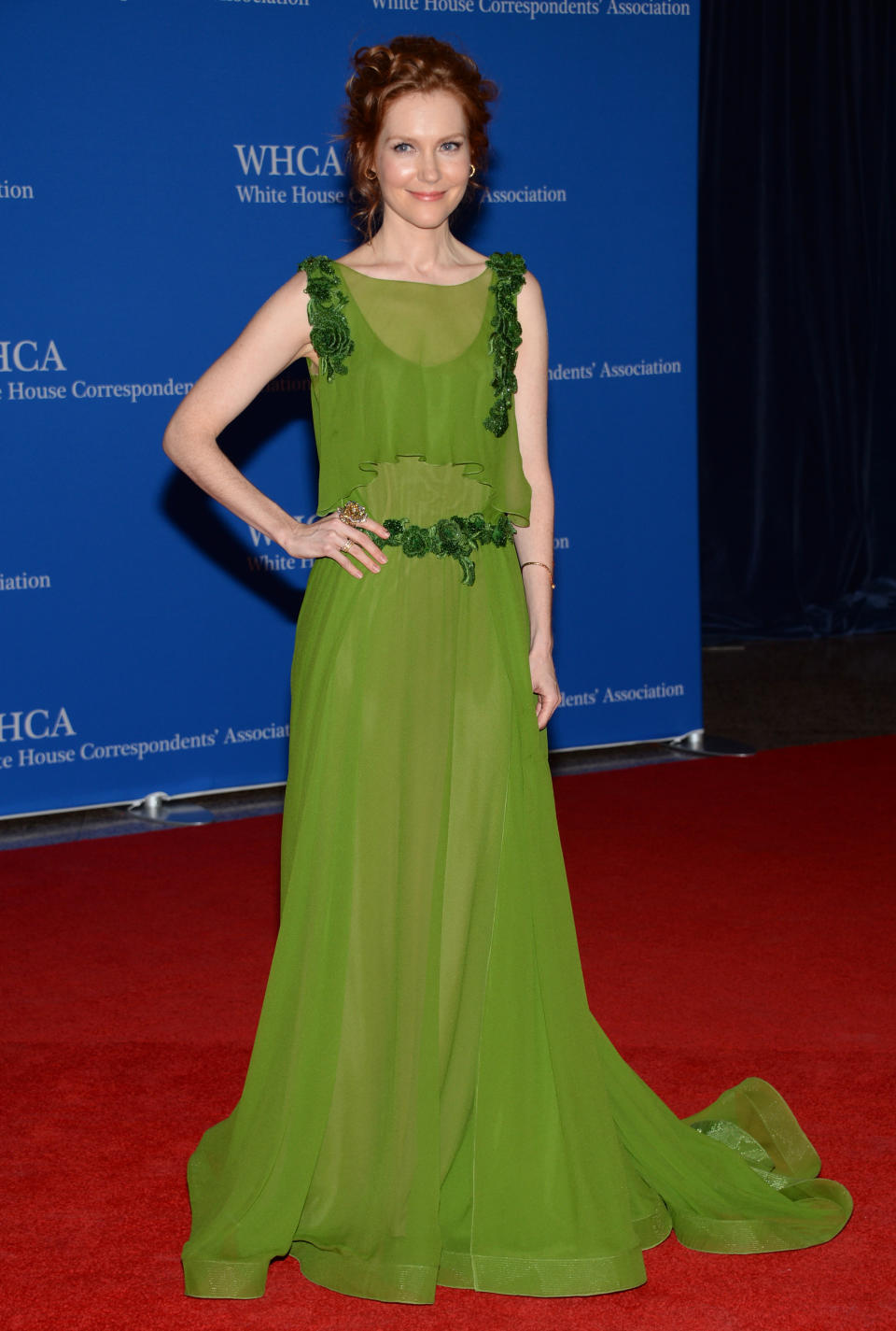 Darby Stanchfield arrives at the White House Correspondents' Association Dinner at the Washington Hilton Hotel, Saturday, May 3, 2014, in Washington. (Evan Agostini/Invision/AP)