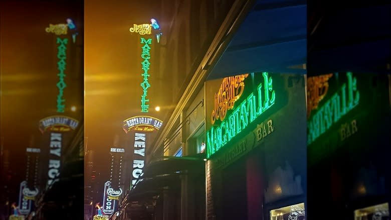 Margaritaville illuminated street signs