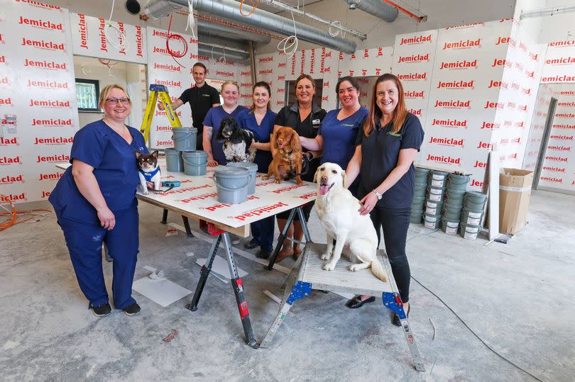 Ruth Feeney, second from right, with colleagues from Clevedale Veterinary Practice in Guisborough where their new branch is expected to open in summer