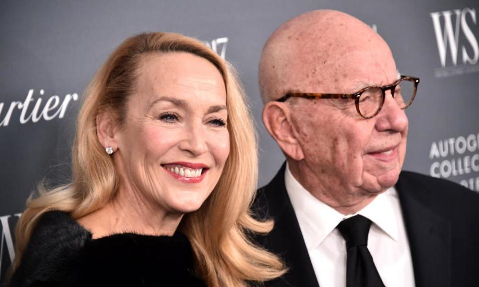 Rupert Murdoch and his wife, Jerry Hall