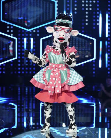 <p>Trae Patton/FOX</p> Cow performing on 'The Masked Singer' season 10