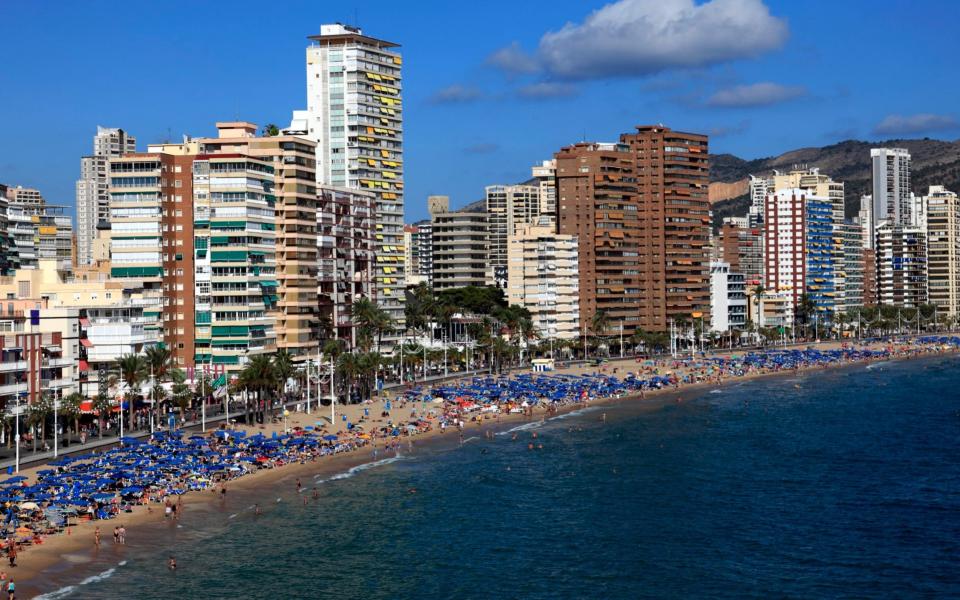 View along Playa De Levante beach in Valencia's Costa Blanca - Dave Porter Peterborough UK/Getty Images Contributor 