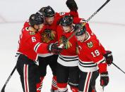 NHL: Western Conference Qualifications-Edmonton Oilers at Chicago Blackhawks