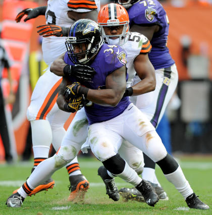 Lorenzo Taliaferro did bad things to various Browns defenders (Ken Blaze-USA TODAY Sports)