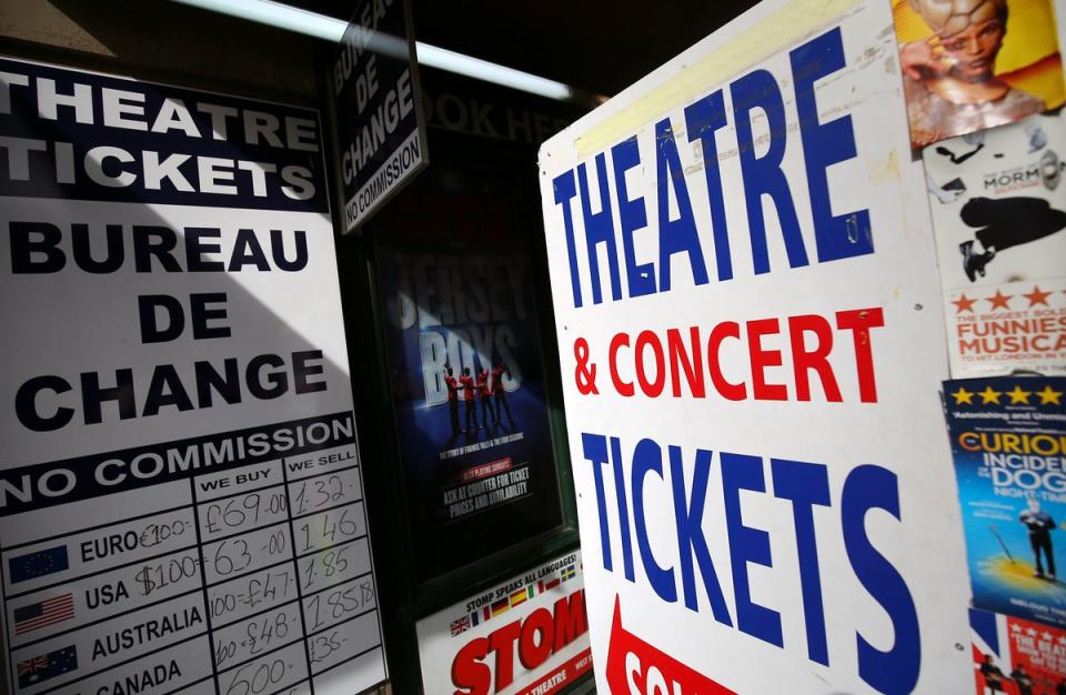 West End show tickets can set punters back more than £100 (PA)