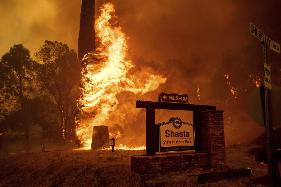 The Carr Fire tears through Shasta, California.