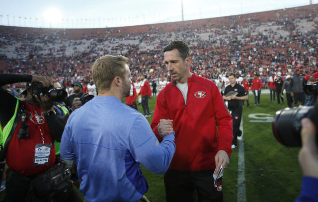 Is Sean McVay a suspect in the case of Kyle Shanahan's stolen 49ers  throwback jersey?