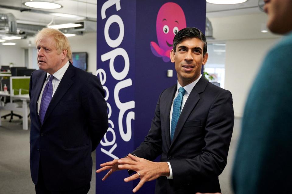 Rishi Sunak will not whip Tory MPs to support Boris Johnson (Reuters)