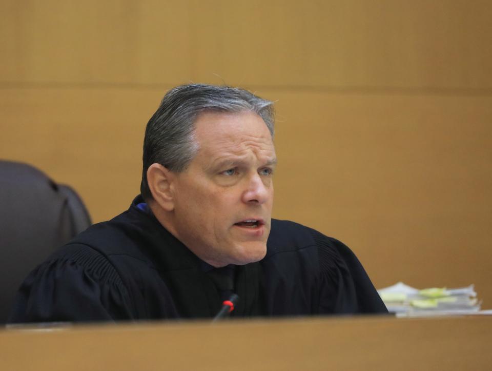 Judge Craig Brown in his courtroom at the Orange County Courthouse in Goshen on October 10, 2023.