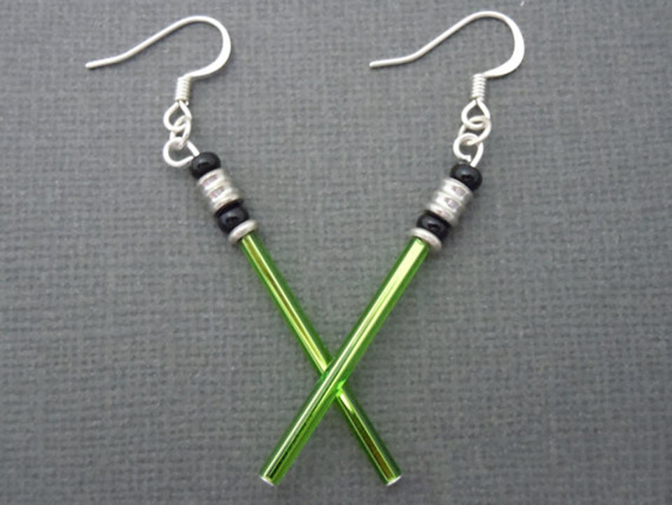 Lightsaber earrings