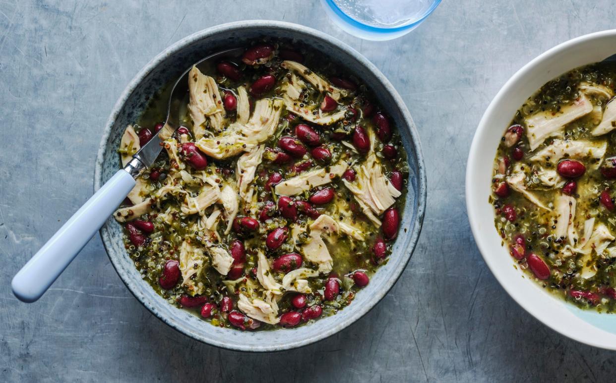 Peruvian-style chicken and coriander soup