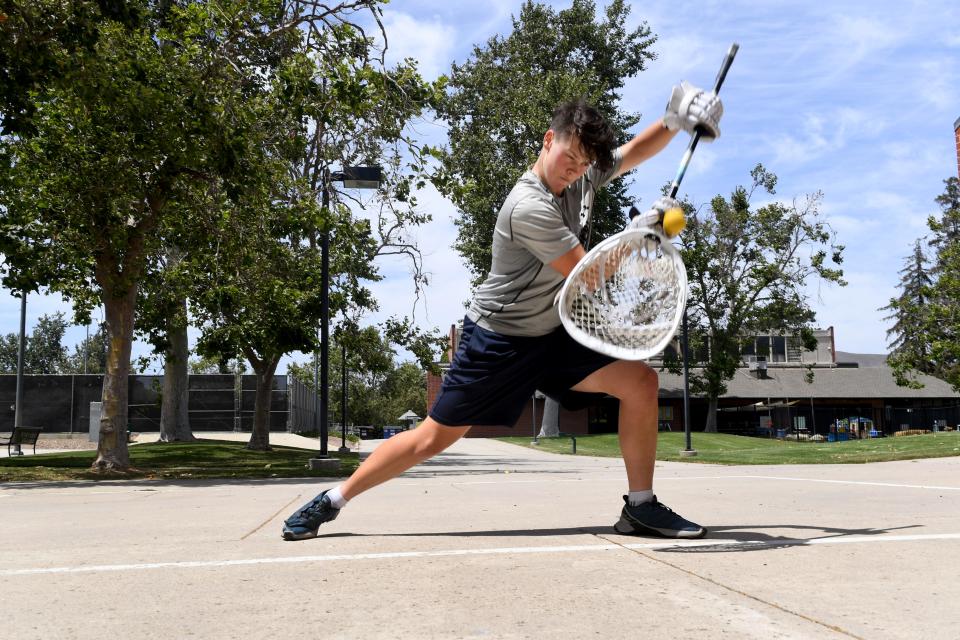 Newbury Park High's Daniella Guyette, practicing response drills at Borchard Park on June 2, was one of the best high school goalies in the county and the country.