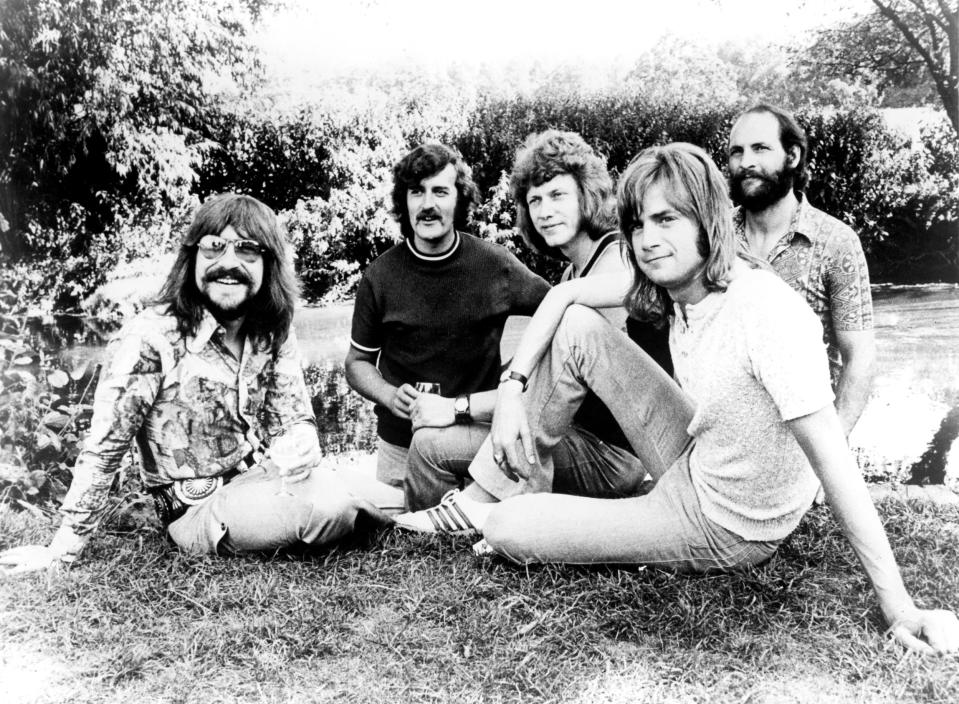 The Moody Blues circa 1971, with Mike Pinder at far right (Everett Collection)