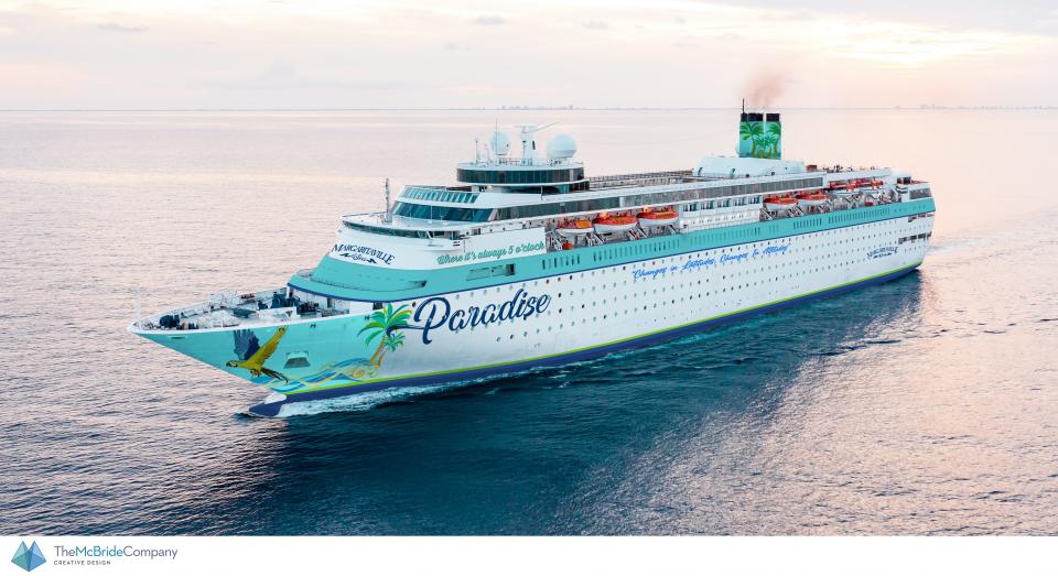 The Grand Classica out bof the Port of Palm Beach will be renamed the Margaritaville Paradise and the company that owns it, Bahamas Paradise Cruise Line, will become Margaritaville at Sea.