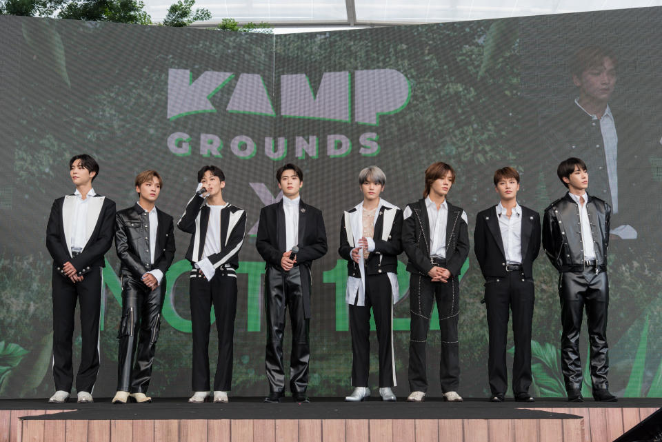 NCT 127 arrives on the red carpet. (PHOTO: Kamp Singapore)