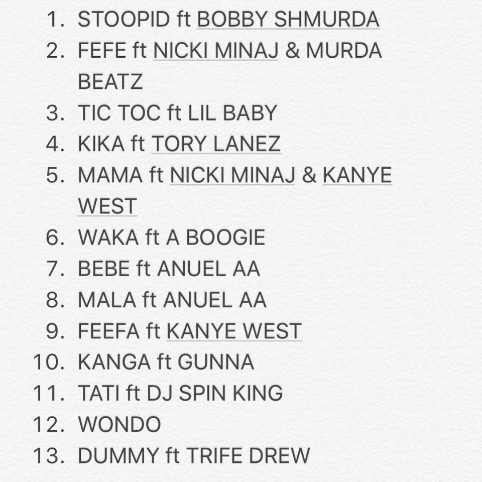 Kanye West, Nicki Minaj, Gunna, Lil Baby, and more are featured across the 13-song tracklist.