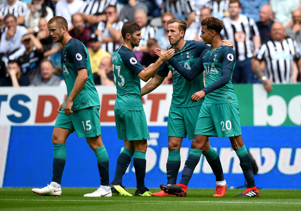 Tottenham wore its third kits at Newcastle in its Premier League opener. (Getty)