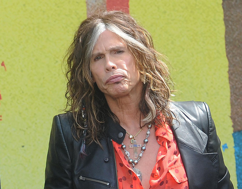 FILE - This March 28, 2012 file photo shows Steven Tyler speaking at the Aerosmith news conference announcing the 2012 Global Warming Tour in Los Angeles. Tyler announced Thursday, July 12, 2012 that he will not be returning as a judge on the singing competition series "American Idol." Tyler served as a judge with singer/actress Jennifer Lopez and Randy Jackson on the 10th and 11th season of the series. (AP Photo/Katy Winn, file)