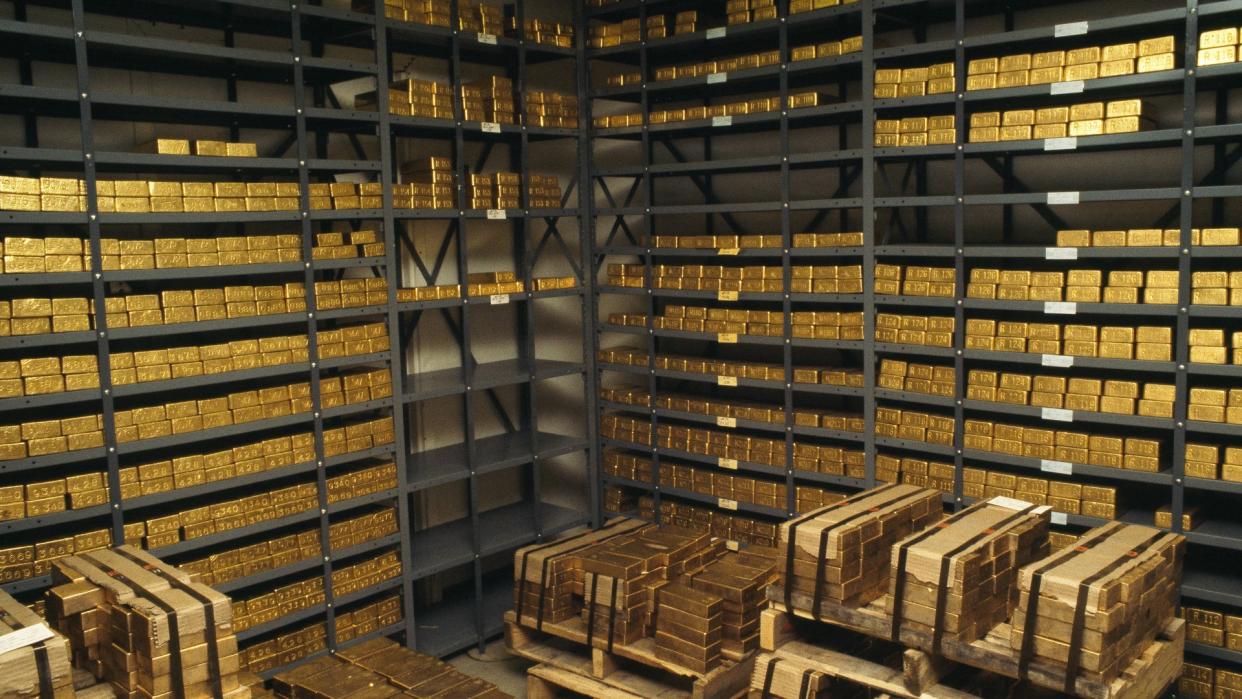  The Bank of New York's gold vault. 