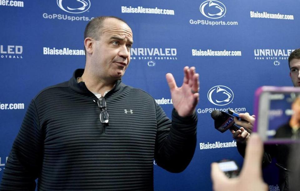 Former Penn State football coach Bill O’Brien returned to Happy Valley in 2018 to talk to the media about his time with the Nittany Lions and how he keeps in touch with a lot of those guys. At the time, he was coaching the NFL’s Houston Texans.