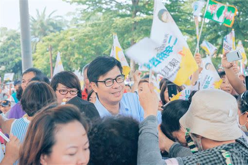  民進黨立委蘇巧慧、張宏陸委員特地南下，替陳其邁站台助講。（圖／陳其邁競辦提供）