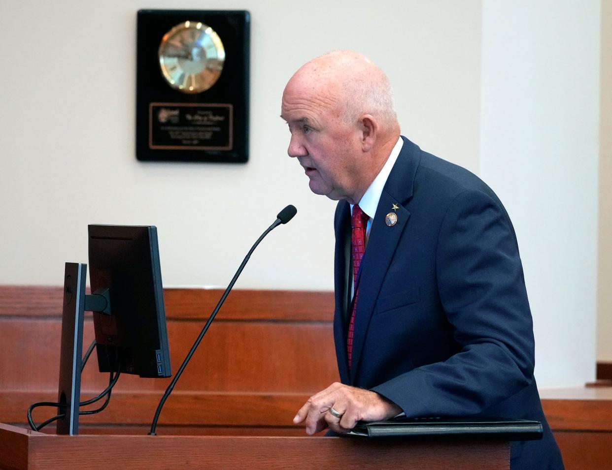 New Smyrna Beach Mayor Fred Cleveland tells lawmakers of the need for state assistance following the back-to-back body blows of tropical storms Ian and Nicole last fall. The Volusia County legislative delegation held its annual public hearing Monday at DeLand City Hall.