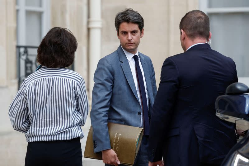 Weekly cabinet meeting at the Elysee Palace in Paris