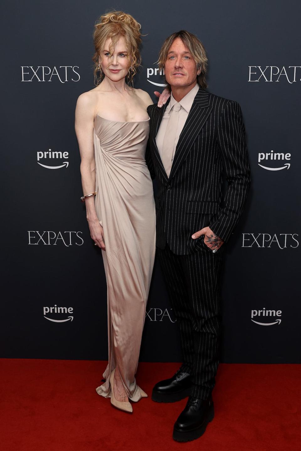 Nicole Kidman and Keith Urban attend an "Expats" red carpet in Sydney, Australia, on December 20, 2023.
