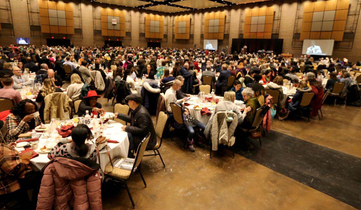 More than 800 people attended the annual Dr. Martin Luther King Jr. Community Service Recognition Breakfast on Monday, Jan. 15, 2024, at Century Center in South Bend.