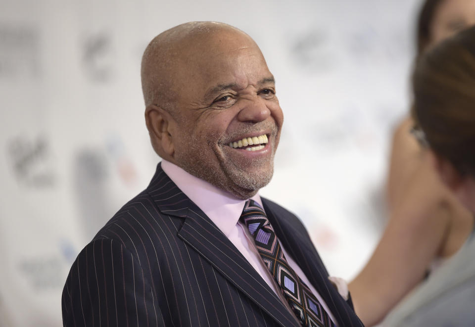 FILE - In this June 15, 2017 file photo, Berry Gordy attends the the 48th Annual Songwriters Hall of Fame Induction and Awards Gala at the New York Marriott Marquis Hotel in New York. The Kennedy Center Honors is returning in December with a class that includes Motown Records creator Berry Gordy, “Saturday Night Live” mastermind Lorne Michaels and actress-singer Bette Midler. Organizers expect to operate at full capacity, after last year’s Honors ceremony was delayed for months and later conducted under intense COVID-19 restrictions. (Photo by Evan Agostini/Invision/AP, File)