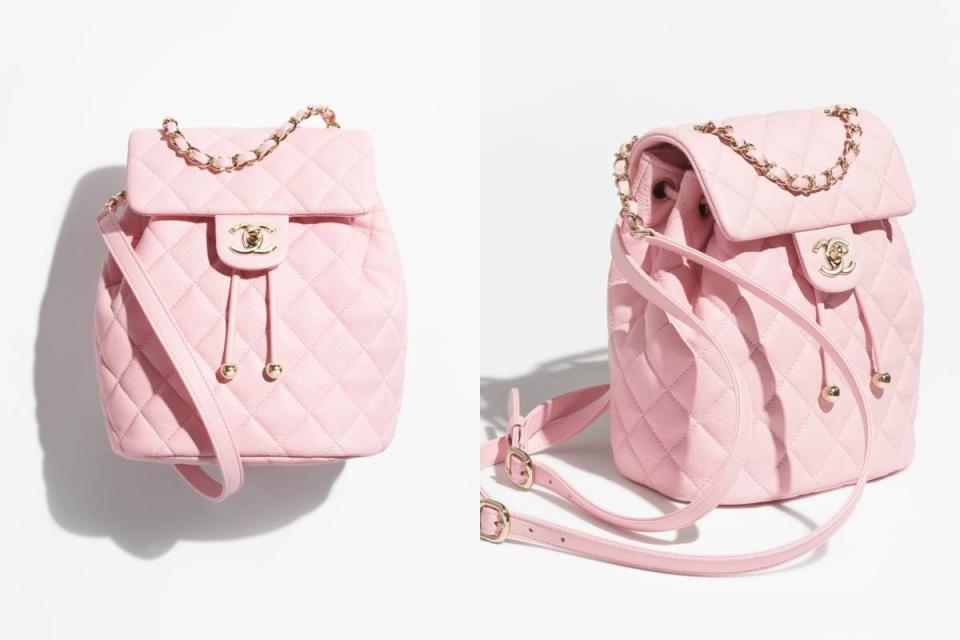 Chanel小牛皮後背包、NT$203,800圖片來源：Chanel