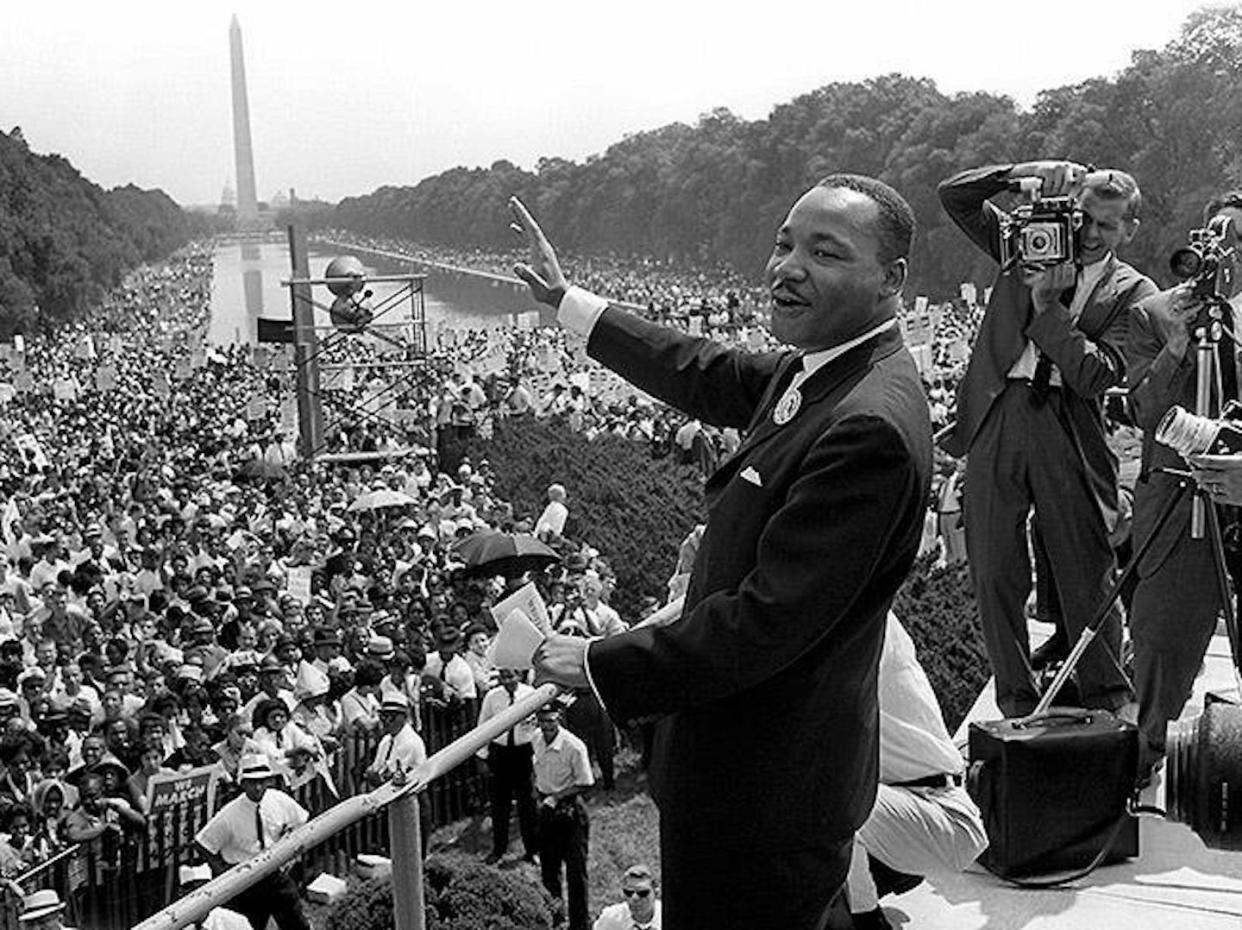 Discurso de Martin Luther King en Washington. <a href="https://www.flickr.com/photos/nationalparkservice/" rel="nofollow noopener" target="_blank" data-ylk="slk:National Park Service / Flickr;elm:context_link;itc:0;sec:content-canvas" class="link ">National Park Service / Flickr</a>, <a href="http://creativecommons.org/licenses/by/4.0/" rel="nofollow noopener" target="_blank" data-ylk="slk:CC BY;elm:context_link;itc:0;sec:content-canvas" class="link ">CC BY</a>