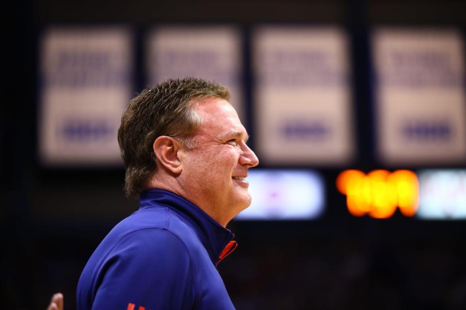 Kansas coach Bill Self played in the Joel Cornette Foundation golf tournament July 31 at Coldstream Country Club. He also spoke about UC entering the Big 12.