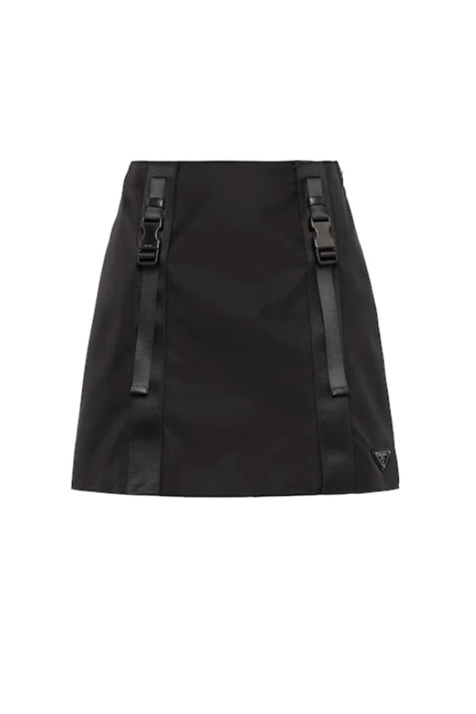 12) Re-Nylon Gabardine miniskirt