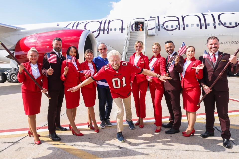 Flight Club: Sir Richard Branson and the Virgin Atlantic team land in Tampa (Virgin Atlantic)