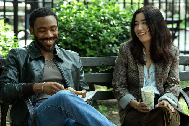 <p>David Lee/Prime Video</p> Donald Glover and Maya Erskine on 'Mr. & Mrs. Smith'