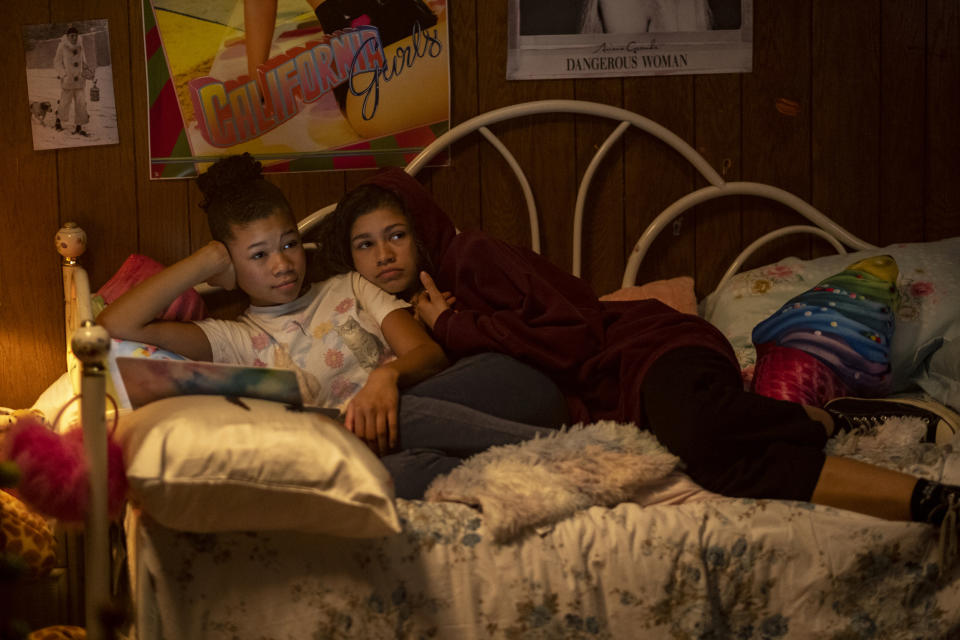 Storm Reid, left, and Zendaya in a scene from the HBO series 