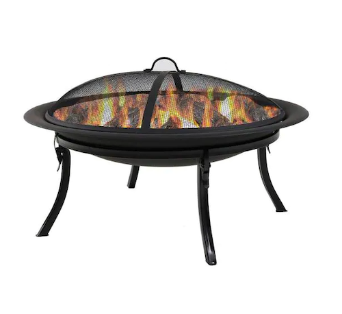 Sunnydaze Decor Steel Portable Folding Wood Burning Fire Pit