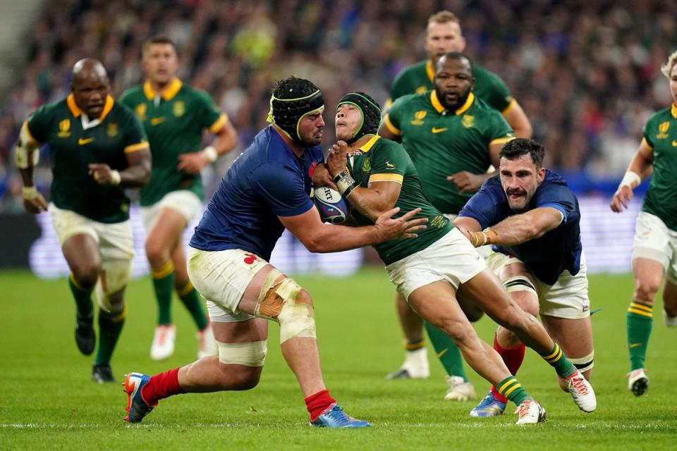 Hosts France were knocked out after an epic quarter-final against South Africa (Adam Davy/PA) (PA Wire)