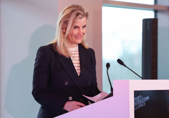 <p>Chris Jackson/Getty</p> Sophie, Duchess of Edinburgh at Headingley Stadium for the Community Sport and Recreation Awards on March 8.