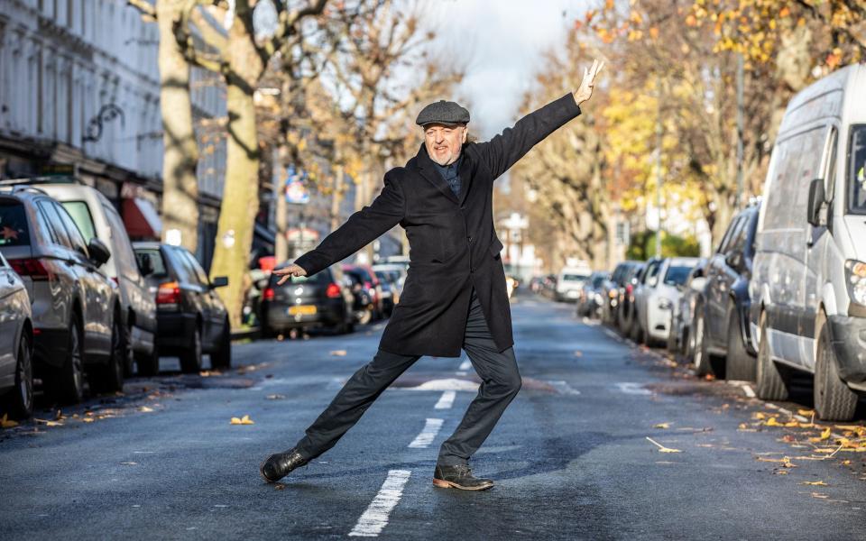 One last dance: Bill Bailey outside his home in London on Sunday morning - Jeff Gilbert